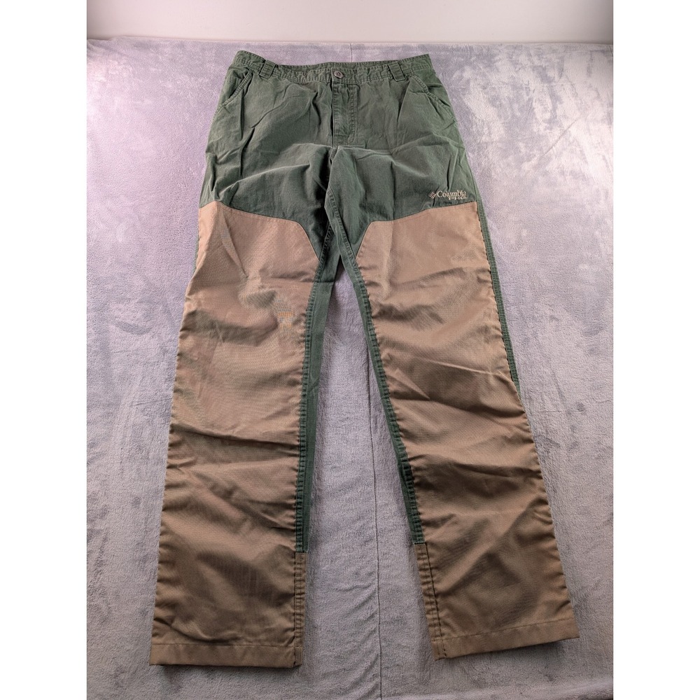 Columbia Omni-Shield Hunting Pants Mens 34x32 Green Tan Ripstop HM8567